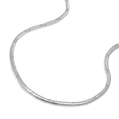 Kette Schlange 1,3mm diamantiert Silber 925 45cm