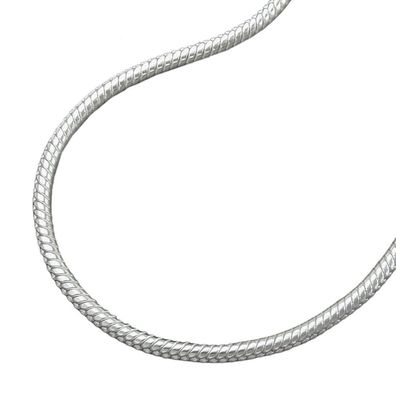 Kette Schlange 1,3mm rund Silber 925 45cm