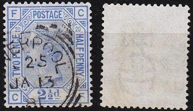 England GREAT Britain [1880] MiNr 0051 Platte 20 ( O/ used ) [03]