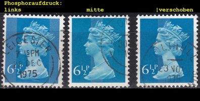 England GREAT Britain [1974] MiNr 0658 ex ( O/ used ) [02] Machin Spezial 6,5p blau