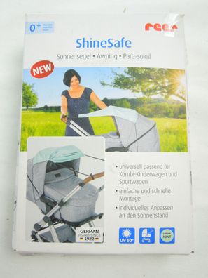 reer ShineSafe Sonnensegel für Kinderwagen, Sonnenschutz für viele Modelle, MINT