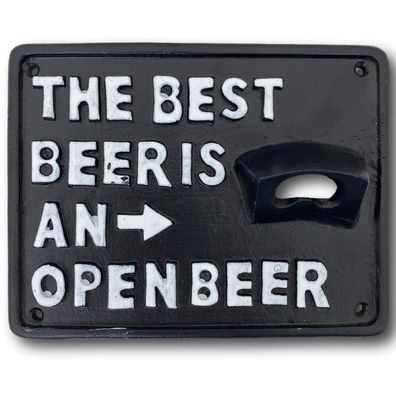 Flaschenöffner Schild Pup das beste Bier ist ein offenes Bier Antik-Stil Vintage