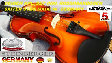 Geige Kinder massiv Holz 3/4 , Steg Josef Teller Saiten Made in Germany