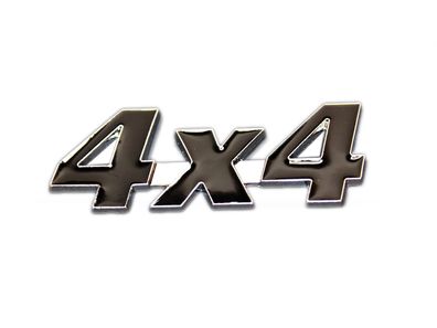 Zierschild Emblem "4x4" Schwarz mit Chromrand zum Aufkleben - Lada