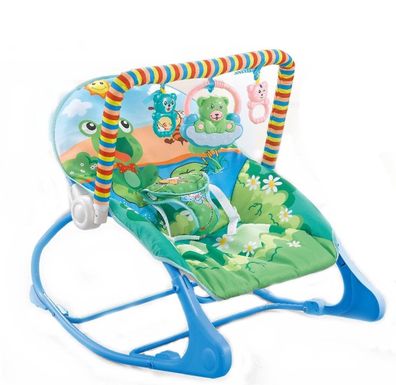 Babywippe - Schaukelstuhl - Frosch - blau