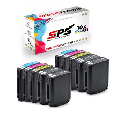 10er Multipack Set kompatibel für HP Officejet Pro 8500 (CB022A) Druckerpatronen ...