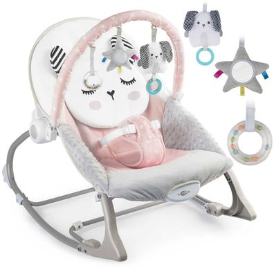 Babywippe mit Vibrationssystem Pink + Spielband - 70 x 48 cm
