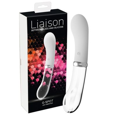 G-Spot LED Vibrator + Beidseitig + Glas - Silikon + 10 Vibration Sexspielzeug