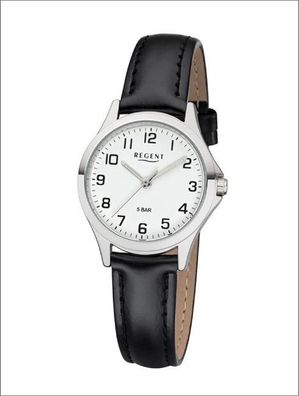 REGENT Damen-Armbanduhr analog Quarz Lederband W-0067