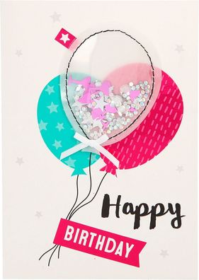 100% Glitzer Geburtstagskarte Anlasskarte Klappkarte10496-039: Happy Birthday