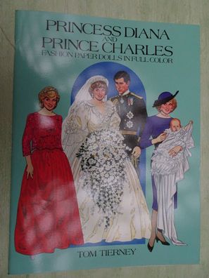 Tom Tierney Princess Diana Prince Charles Paper Dolls Ankleidefiguren Heft (C) 1985