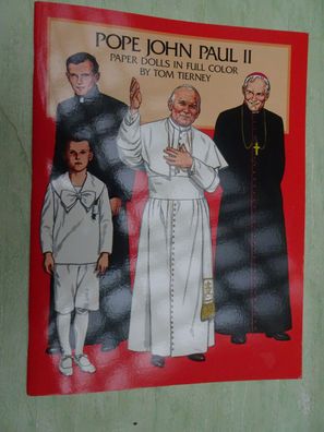 Tom Tierney Pope Papst John Paul II Paper Dolls Ankleidefiguren Heft (C) 1984