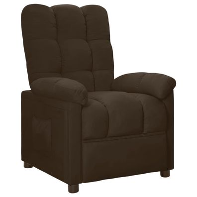 vidaXL Relaxsessel Dunkelbraun Stoff
