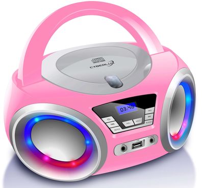 Cyberlux CD-Player mit LED-Beleuchtung | Tragbares Stereo Radio | CD-Player | ...