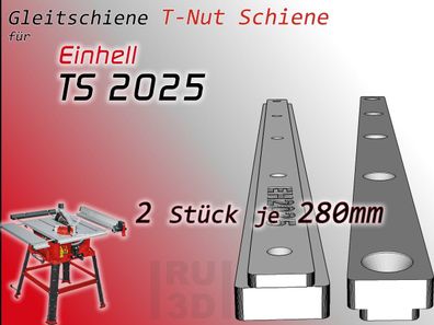 2x280mm T-Nut Gleitschiene f. Einhell TS 2025, Bau Schiebeschlitten o.ä.
