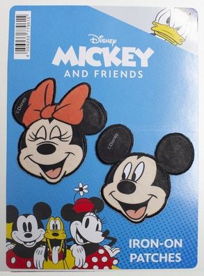 Disney Mickey und Minnie Kopf Bügelbilder, Patches, Micky Maus
