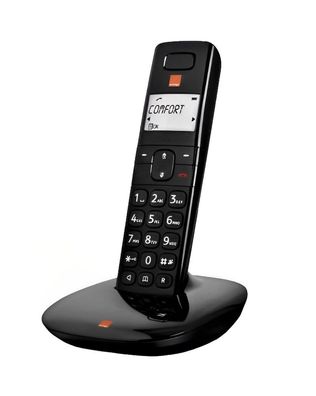Orange Comfort 1010 DECT Senioren Schnurlos Telefon Schwarz Neu in OVP