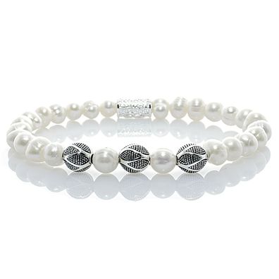 Süßwasserperlen 925 Sterling Silber Armband Bracelet Perlenarmband Beads S