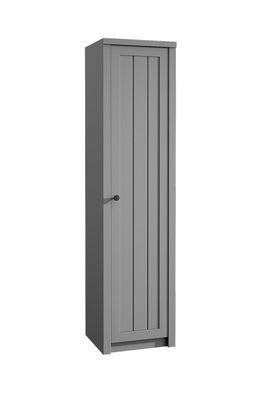 FURNIX Hochschrank LEVAN S1D Wäscheschrank mit einer Tür Grau