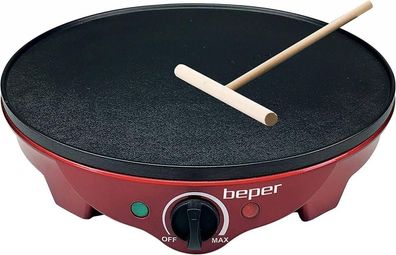 Beper BT.700Y Crepes Maker für Crêpes, Pfannkuchen und Piadinas elektrisch mit Holz