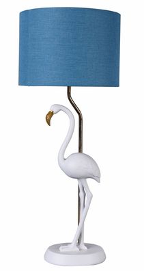 Tischlampe Flamingo weiß Tischleuchte Nachttischlampe Dekolampe Beleuchtung