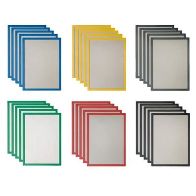 Vorteilspack 5x Plakatrahmen DIN A4 - Infotafel - Bilderrahmen - 6 Standardfarben