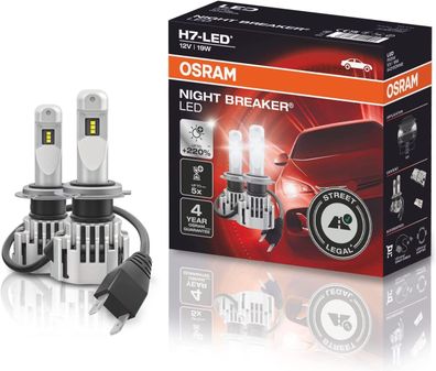 OSRAM NIGHT Breaker H7-LED bis zu 220 % mehr Helligkeit, erstes legales LED H7