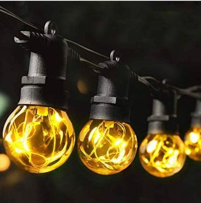 Mycarbon LED Outdoor Fairy Lights, 13.5 m, IP67, 36 Bulbs, Waterproof Fairy Lights