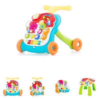 Chipolino Lauflernwagen 2 in 1 Multi Spieltisch Motorikspielcenter Musik Telefon