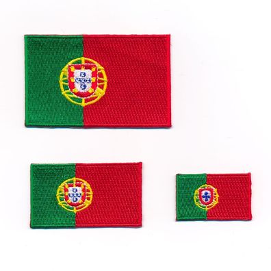 3 Portugal Flaggen EU Lissabon Madeira Flags Patch Aufnäher Aufbügler Set 0997