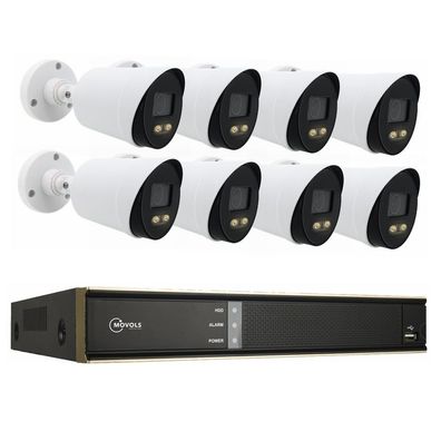 1080p Nachtsicht-CCTV-System, H.265+ wasserdichtes Videoüberwachungskamera-Set