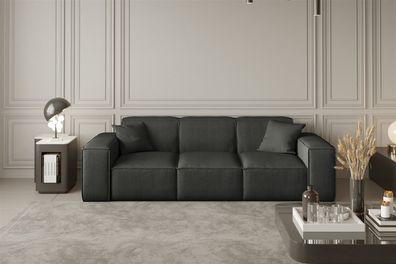 Sofa Designersofa CELES 3-Sitzer in Stoff Scala Anthrazit