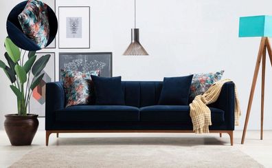 Dreisitzer Sofa 3 Sitzer Sofas Luxus Sitz Stoff Modern Stil Textil Couchen Möbel