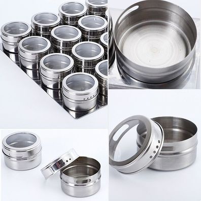 Magnetisches Gewürzglas Edelstahl Gewürztopf Set