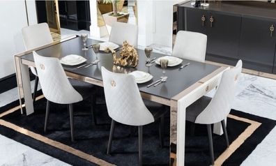 Tisch Massiv Holz Möbel aus Italien Esszimmer Tische Einrichtung Esstisch Luxus
