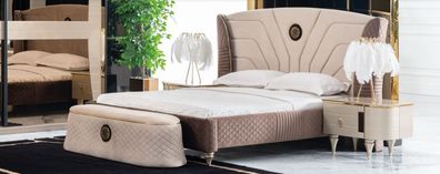 Betten Doppelbett Hotel Bettrahmen Doppel Holz Möbel Bett Polster Luxus Design