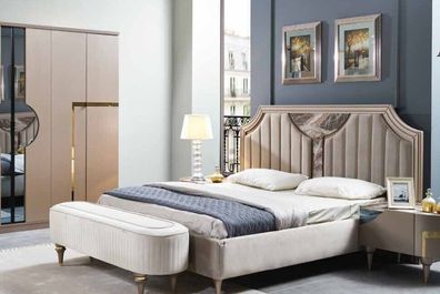 Bettrahmen Doppel Holz Bettgestelle Schlafzimmer Weiß Luxus Bett Modern Betten