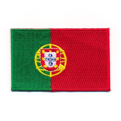 80 x 50 mm Portugal Flagge Lissabon Madeira Flag Patch Aufnäher Aufbügler 0996 X