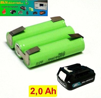 Tauschpack für Makita Akku BL1021B mit 2.0 Ah - 2000 mAh