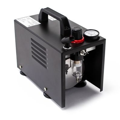 Airbrush Kompressor AF18A kompakt Manometer Druckminderer Abschaltautomatik