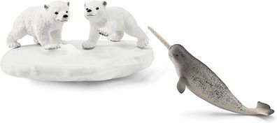 schleich 42531 Eisbären-Rutschpartie, für Kinder ab 3 Jahren, Wild Life - Spielset