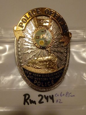 Polizei Brustabzeichen USA New York Susquehanna Western Railway Göde Replik (rm244)