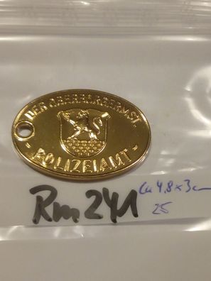 Polizei Dienstmarke Kriminalabteilung Erlangen Polizeiamt Göde Replik (rm241)