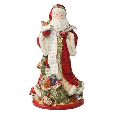 Goebel Fitz and Floyd Fitz & Floyd Christmas Collection Santa mit Schriftrolle, ...