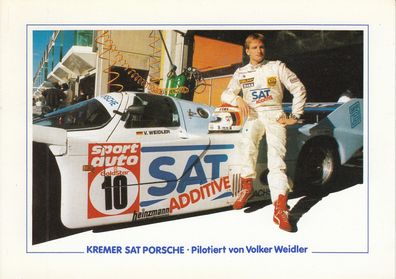 Autogrammkarte Volker Weidler, Porsche 962, Porsche Supercup