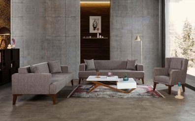 Luxus Möbel Sofagarnitur Couch Sofa Polster 3 + 3 + 1 Neu medel im wohnzimmer