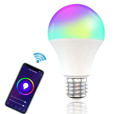 Smart led birne rgb ww magisches licht 9w 110v-220v lampe