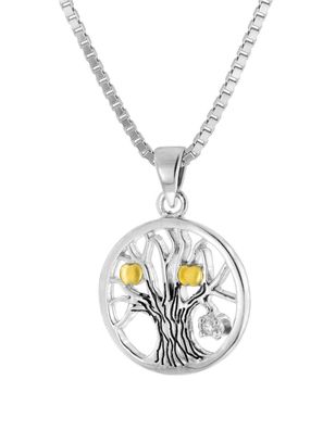 trendor Schmuck Halskette für junge Damen Silber 925 Collier mit Lebensbaum 41692