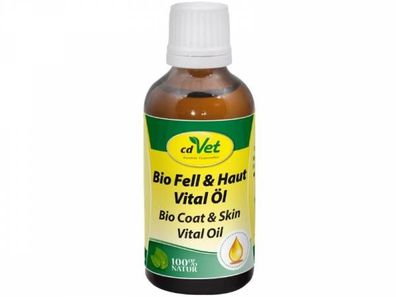 cdVet Bio Fell & Haut Vital Öl Ergänzungsfuttermittel 50 ml
