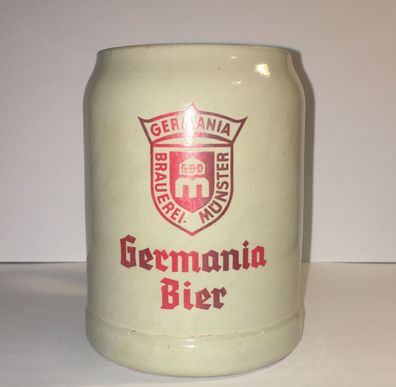 Alter Steinbierkrug der Germania Brauerei Münster 0,5 l , Maß